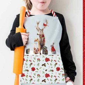 NEW!! Children's Chef Holiday Animal Bunch Apron by Green Box Art - 100% Cotton!